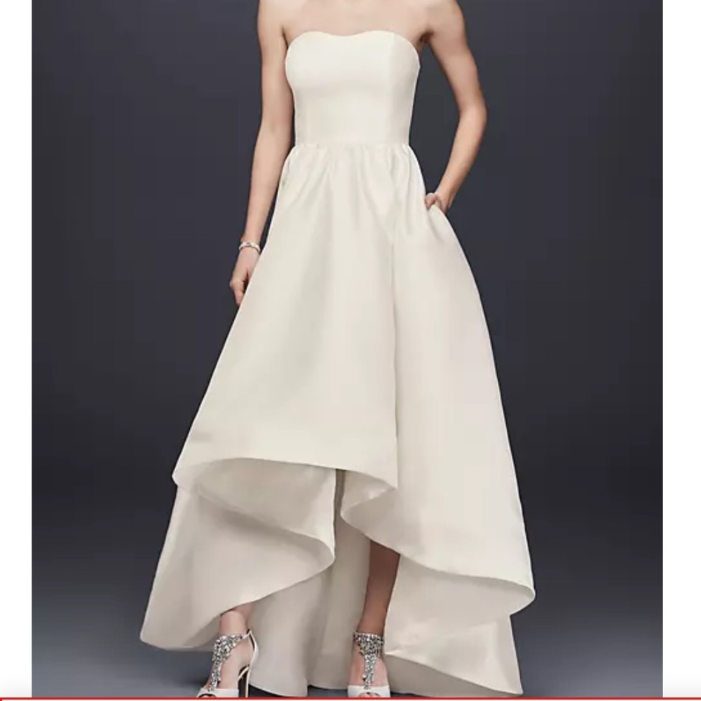 DB Studio Mikado High-Low Wedding Dress